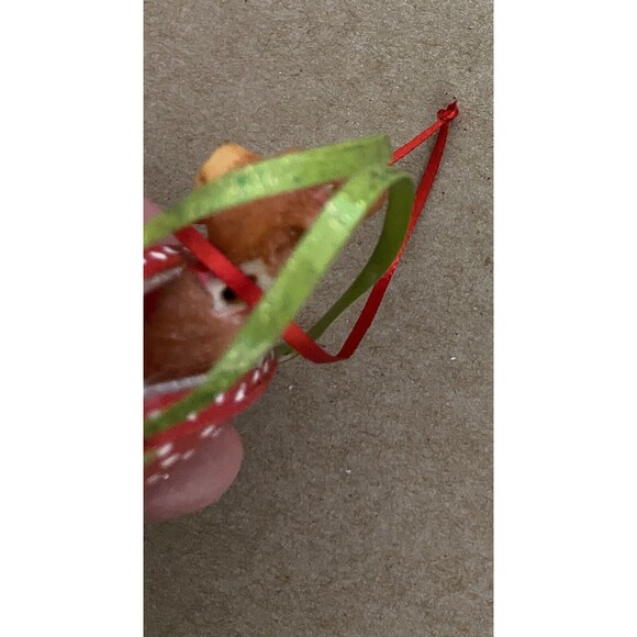 Chihuahua in Red and White Polka Dot Handbag Dog Ornament Not Perfect - Picture 3 of 5